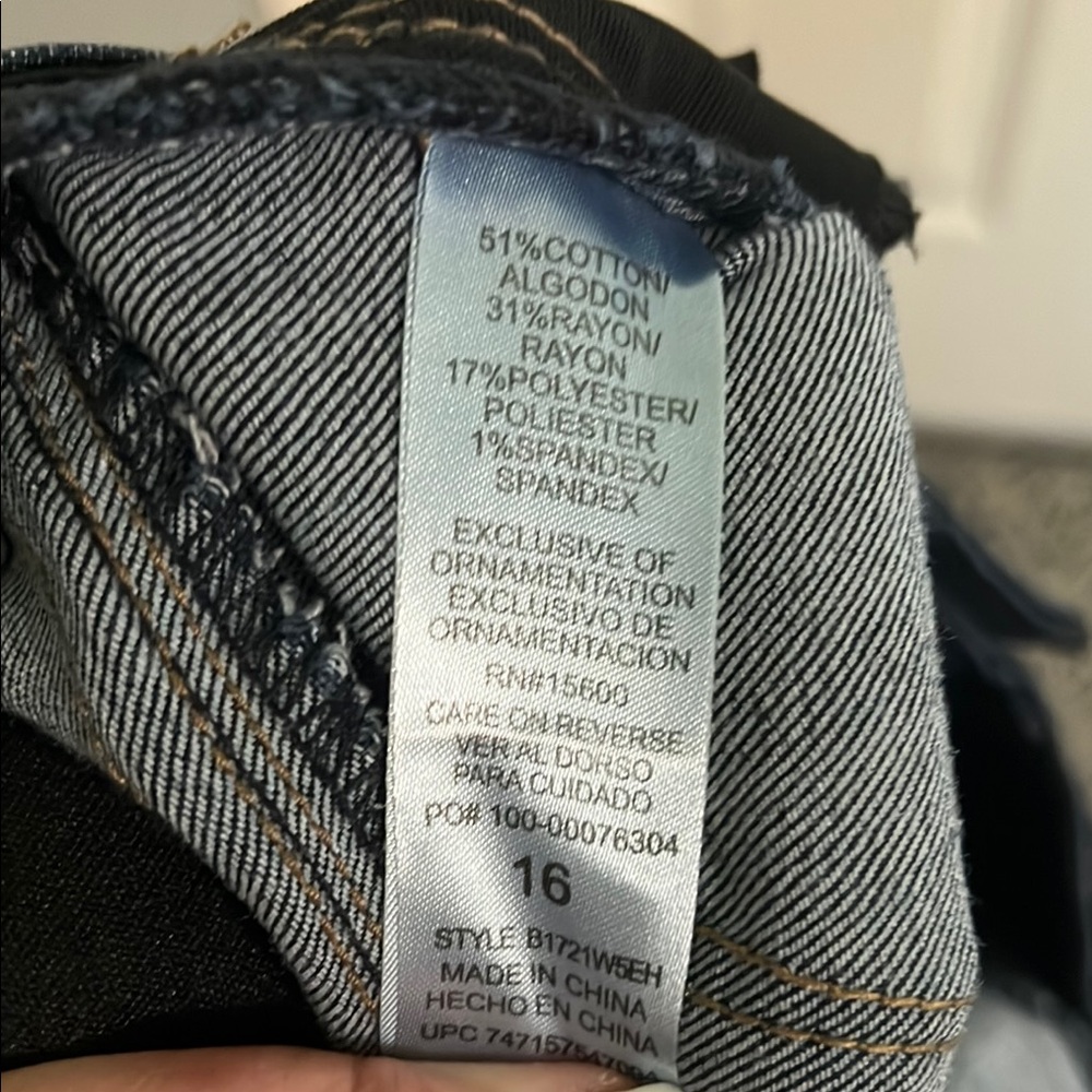 Democracy Indigo Denim Jeans skinny “Ab” solution size 16 - Picture 5 of 5